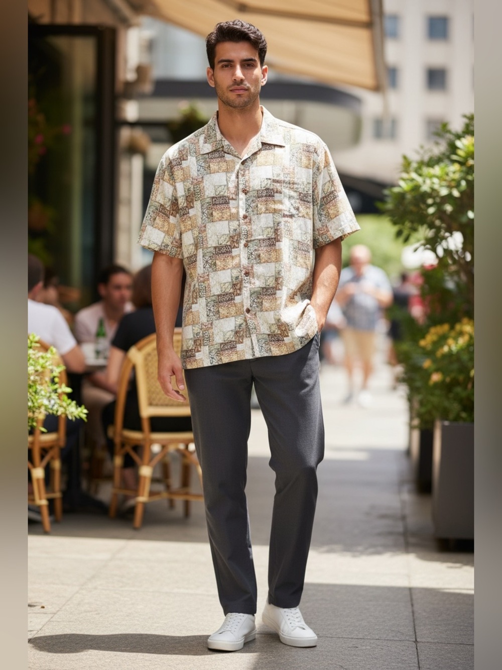 Men’s silk Weekender shirt size Large